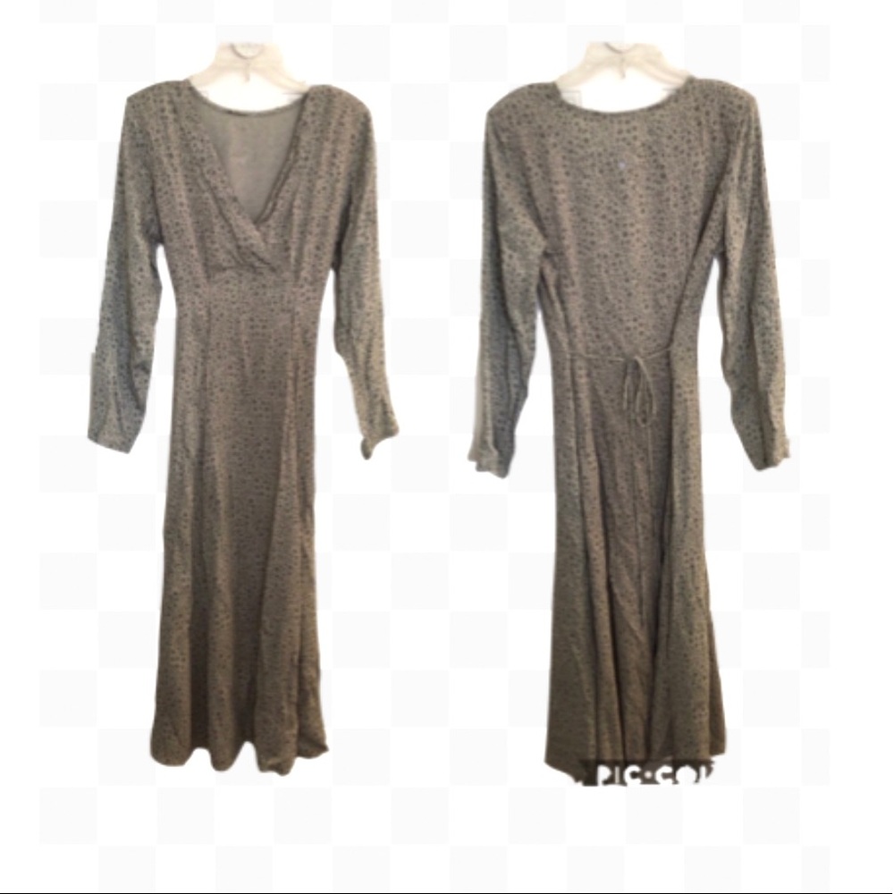 Vintage floral cottagecore prarie midi dress S/M
